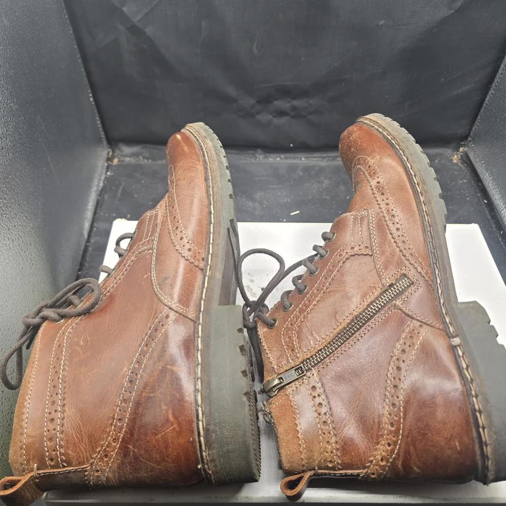 Steve Madden Brown Leather Brogue‎ Boots